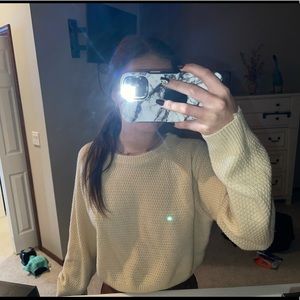 Cream colored cropped sweater